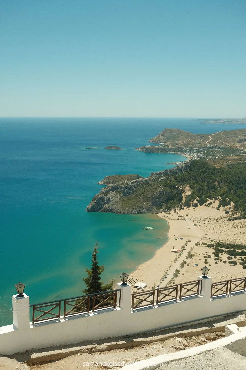 best beaches in rhodes view from the monastery