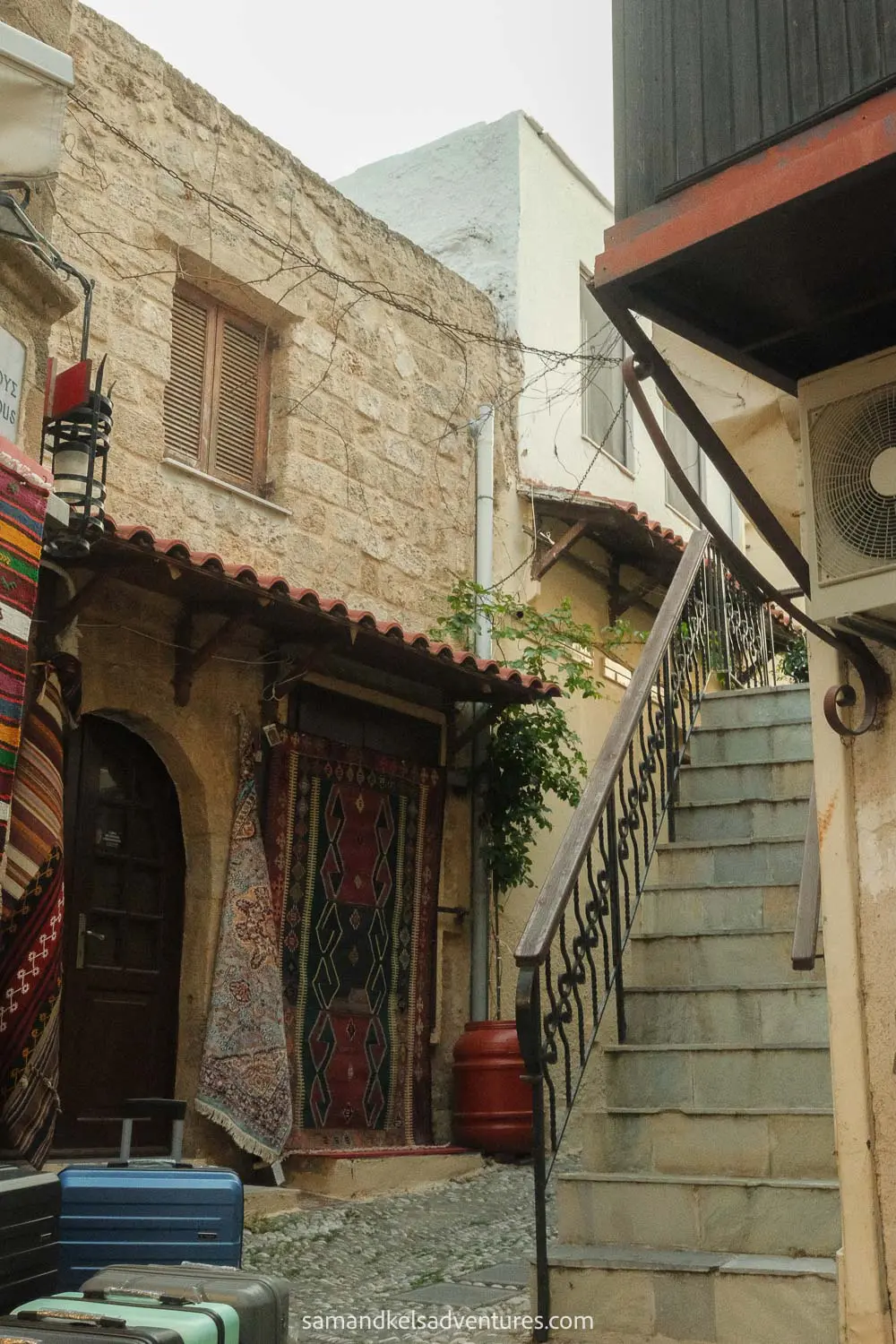 best place to stay in rhodes old town street with stairs