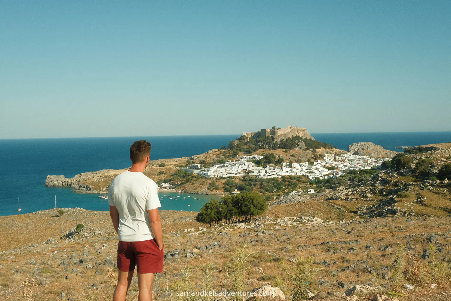 best beaches in rhodes view of lindos