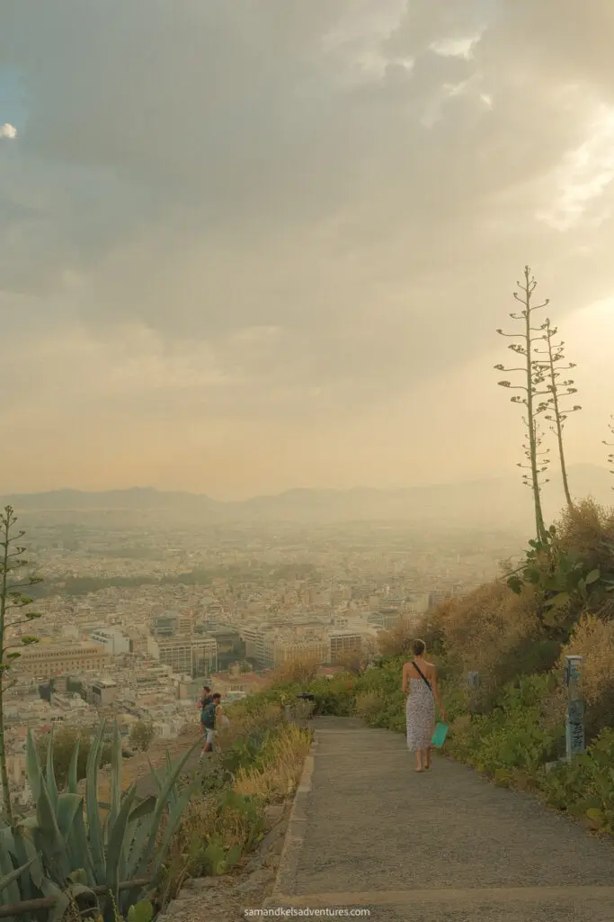 1 day in athens hike up hill